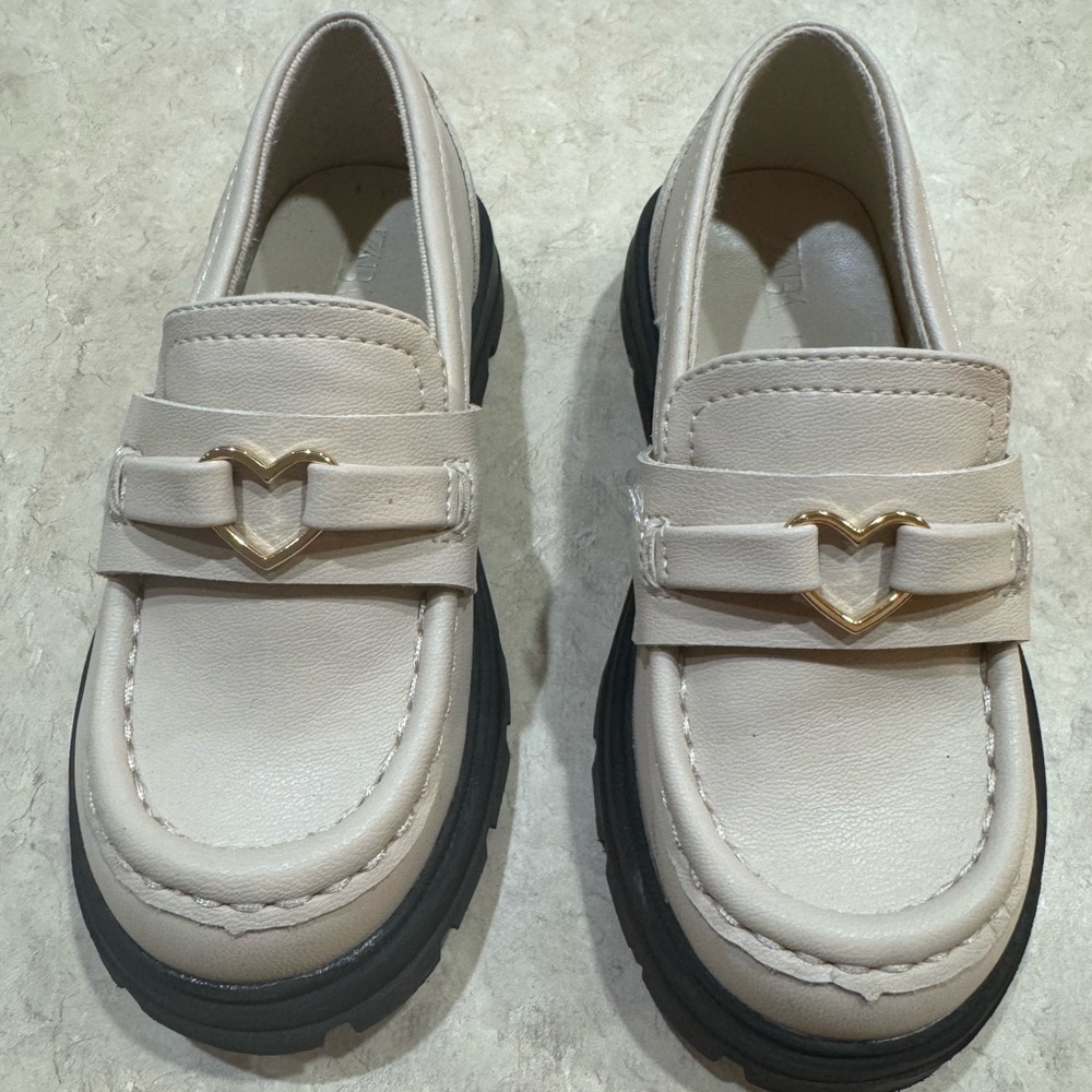 Zara Kids Loafers with Heart Detail